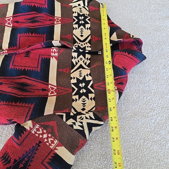 Vintage Seppe Southwestern Navajo Aztec Blanket Style Blazer Jacket Made USA M - Picture 12 of 16
